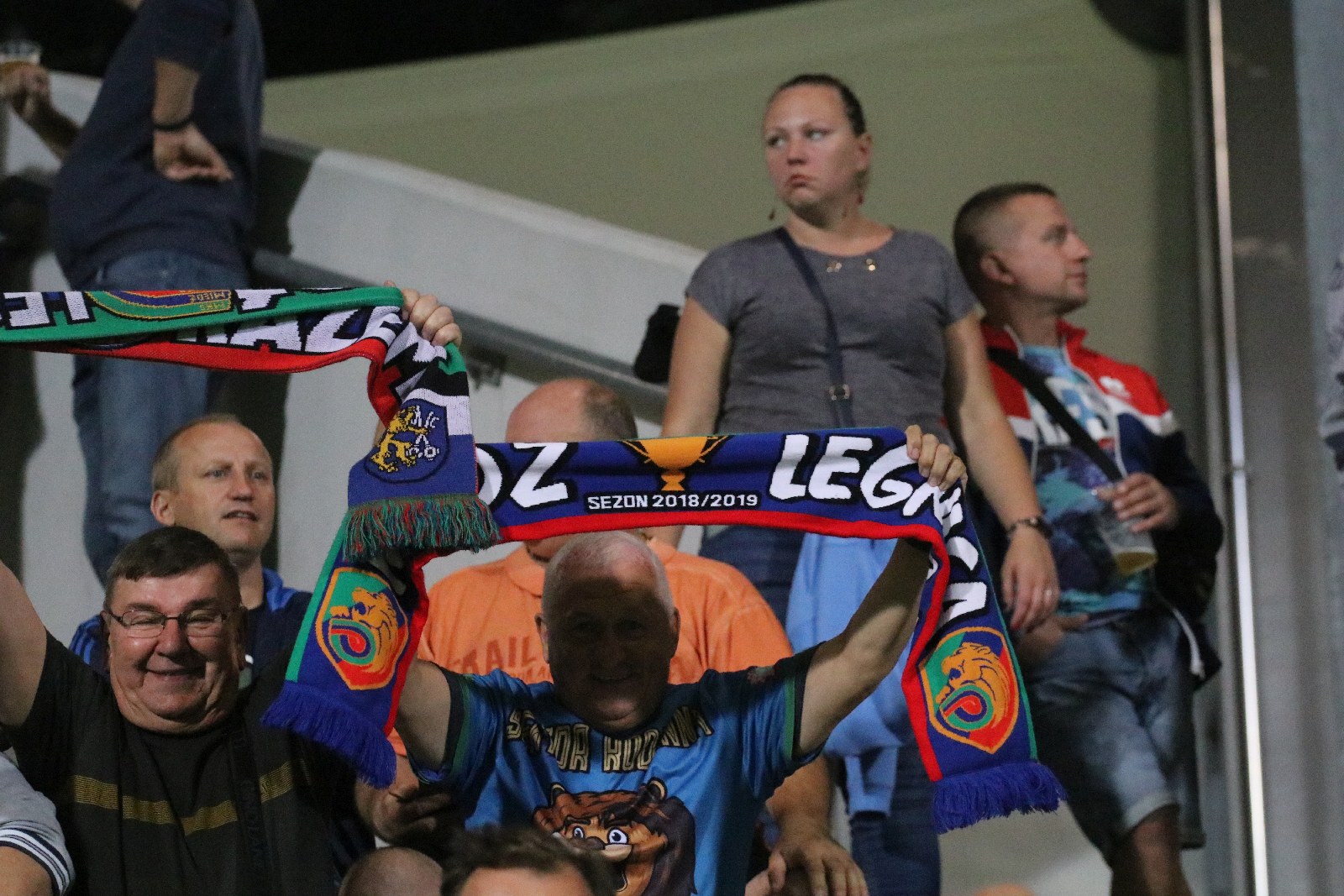 Kibice na meczu Miedzi Legnica z Łódzkim Klubem Sportowym