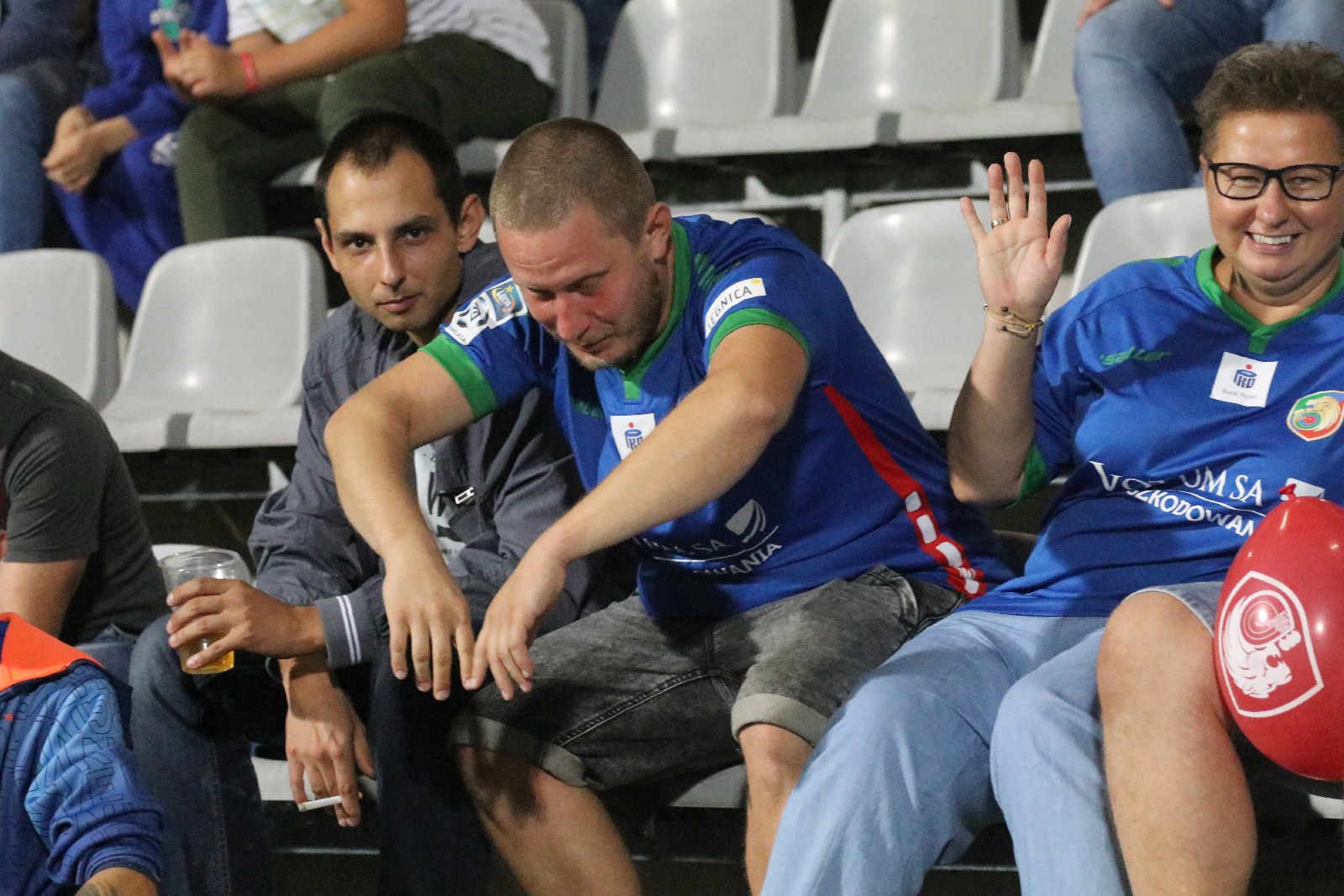 Kibice na meczu Miedzi Legnica z Łódzkim Klubem Sportowym