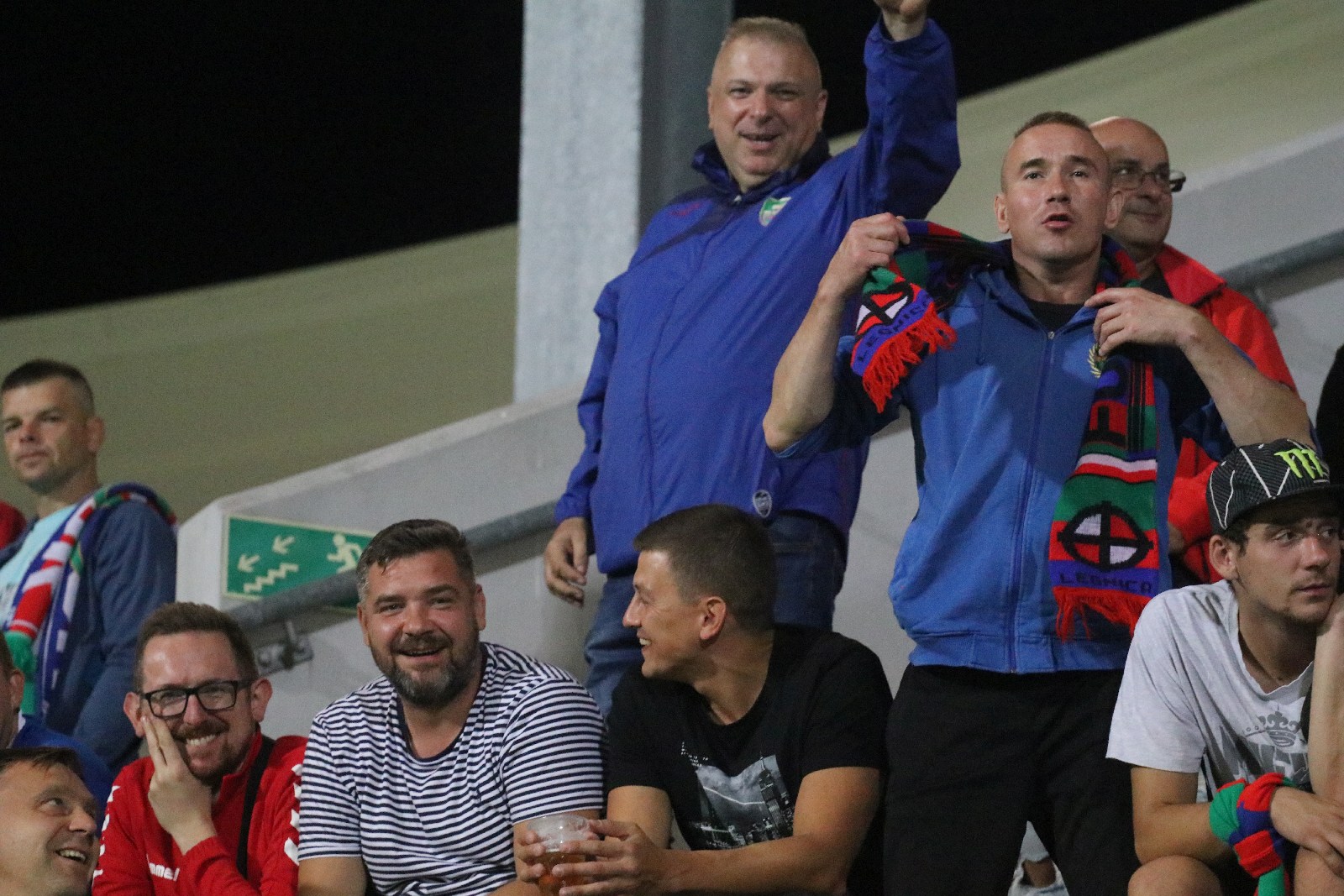 Kibice na meczu Miedzi Legnica z Łódzkim Klubem Sportowym