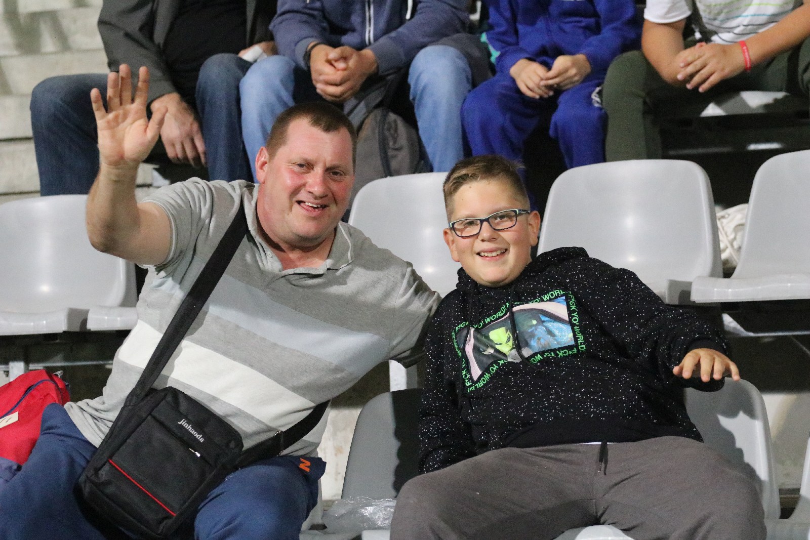 Kibice na meczu Miedzi Legnica z Łódzkim Klubem Sportowym