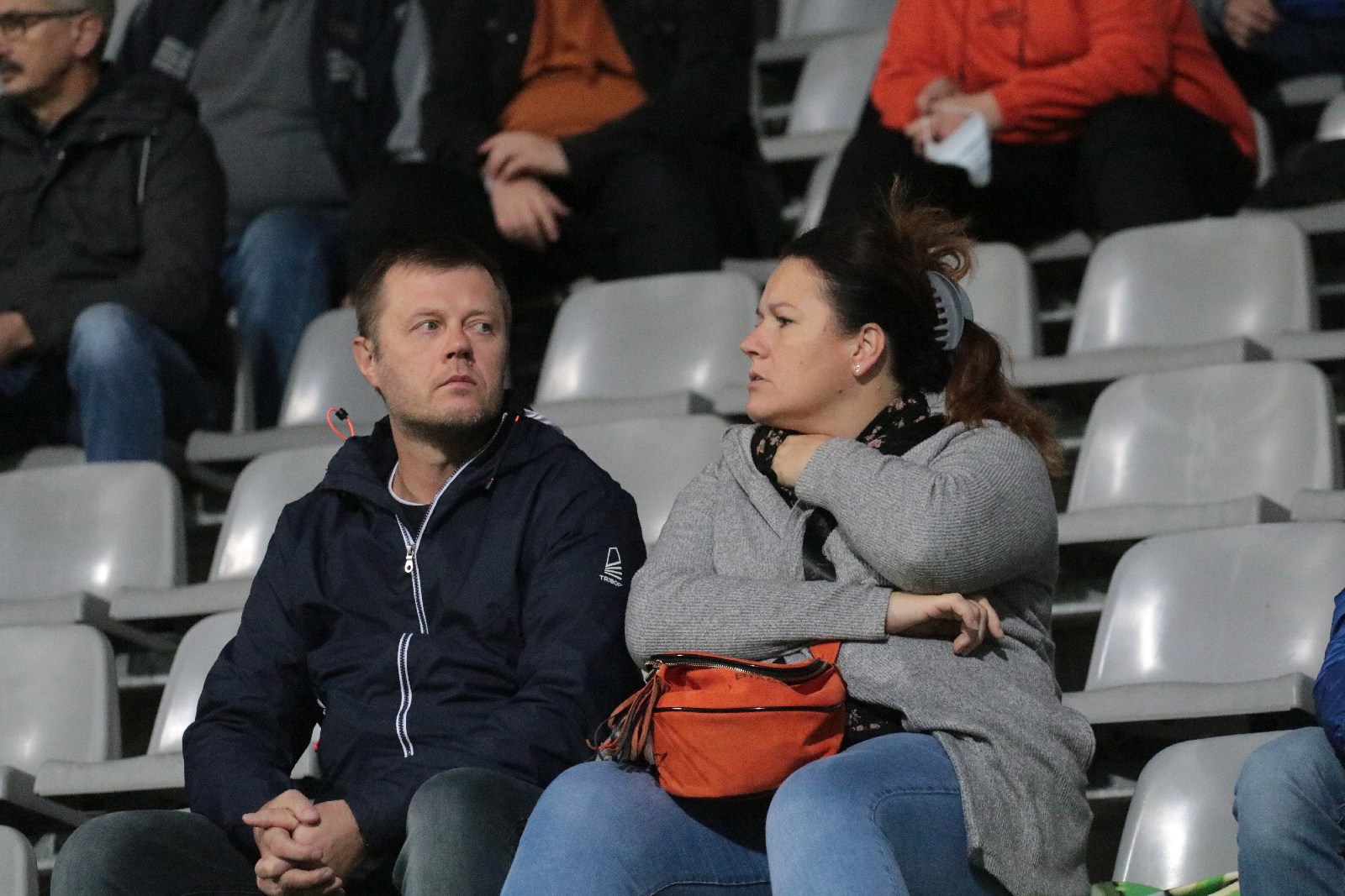 Kibice na stadionie podczas meczu z Odrą Opole