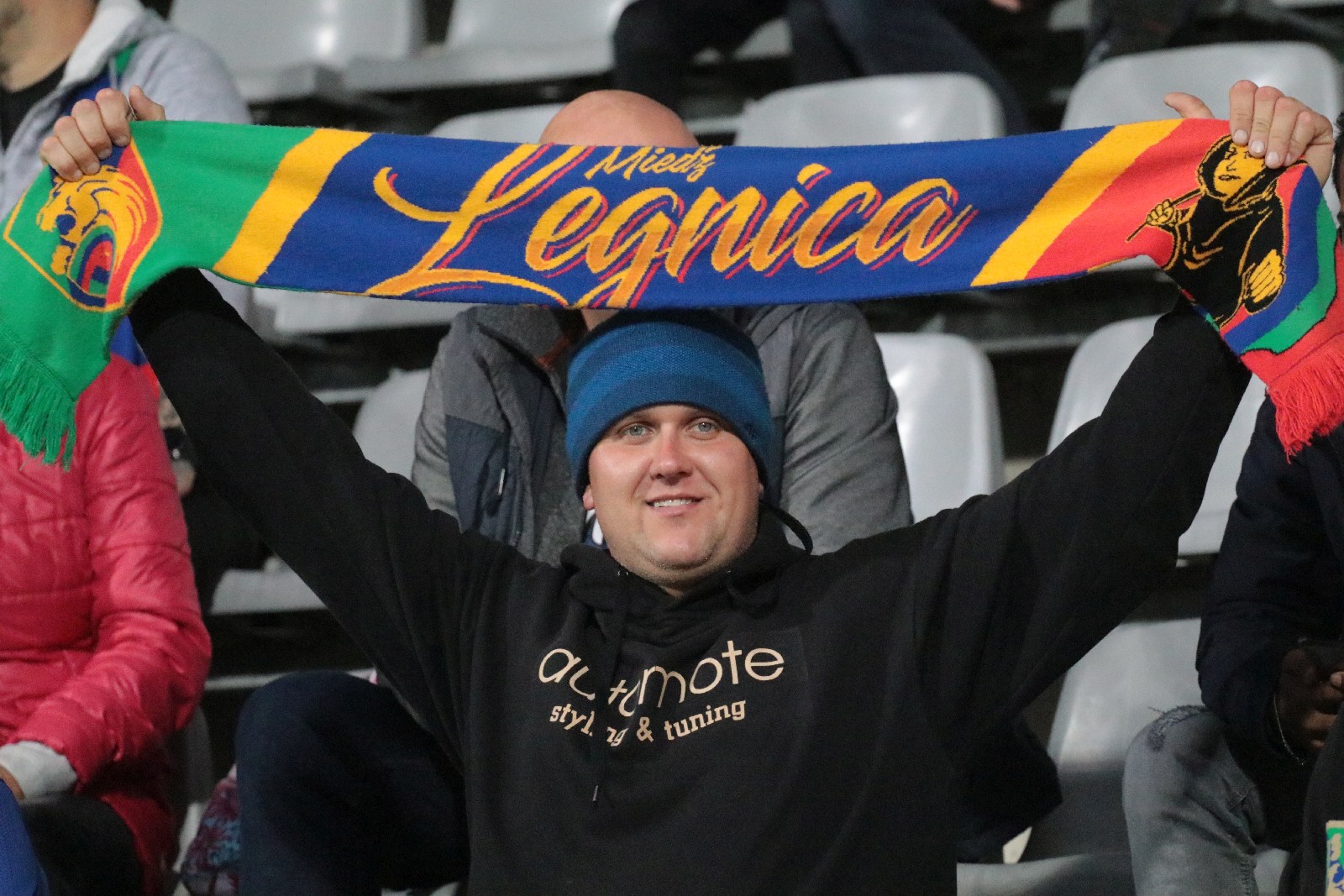 Kibice na stadionie podczas meczu z Odrą Opole