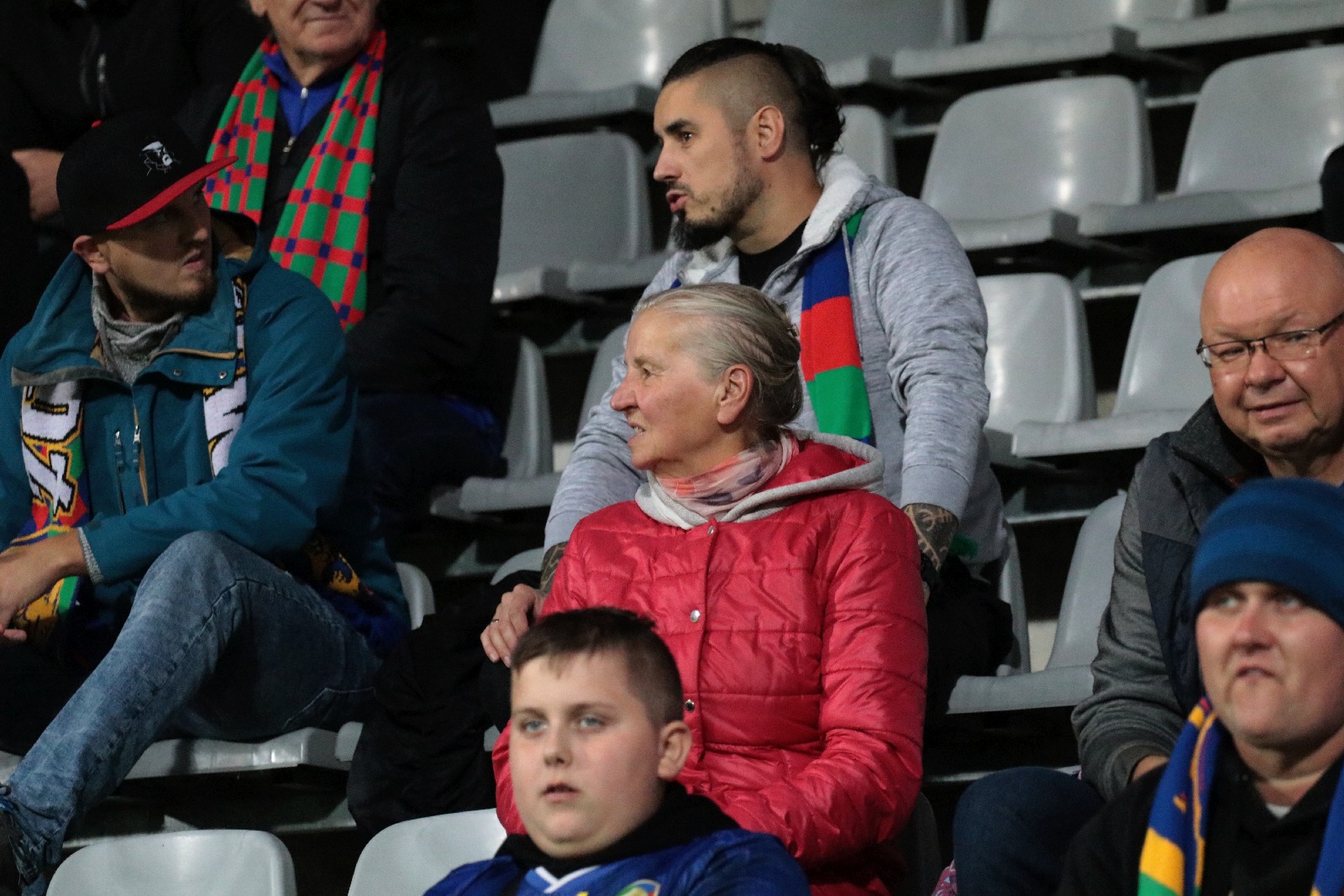 Kibice na stadionie podczas meczu z Odrą Opole