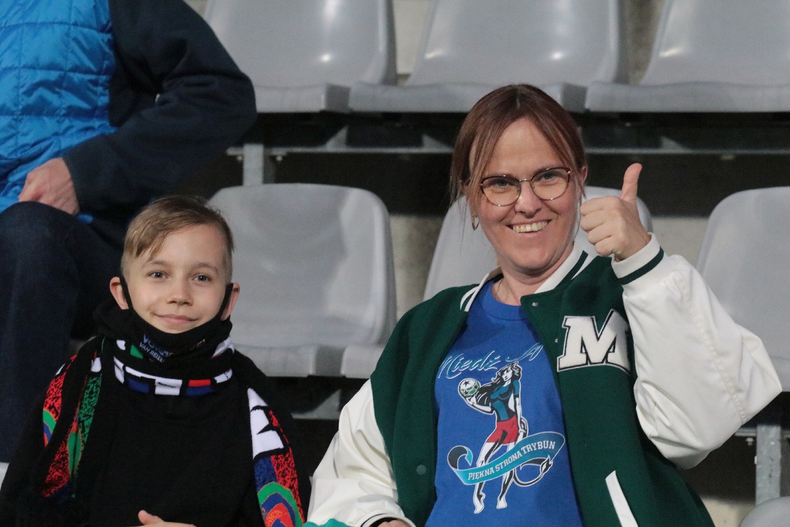 Kibice na stadionie podczas meczu z Odrą Opole