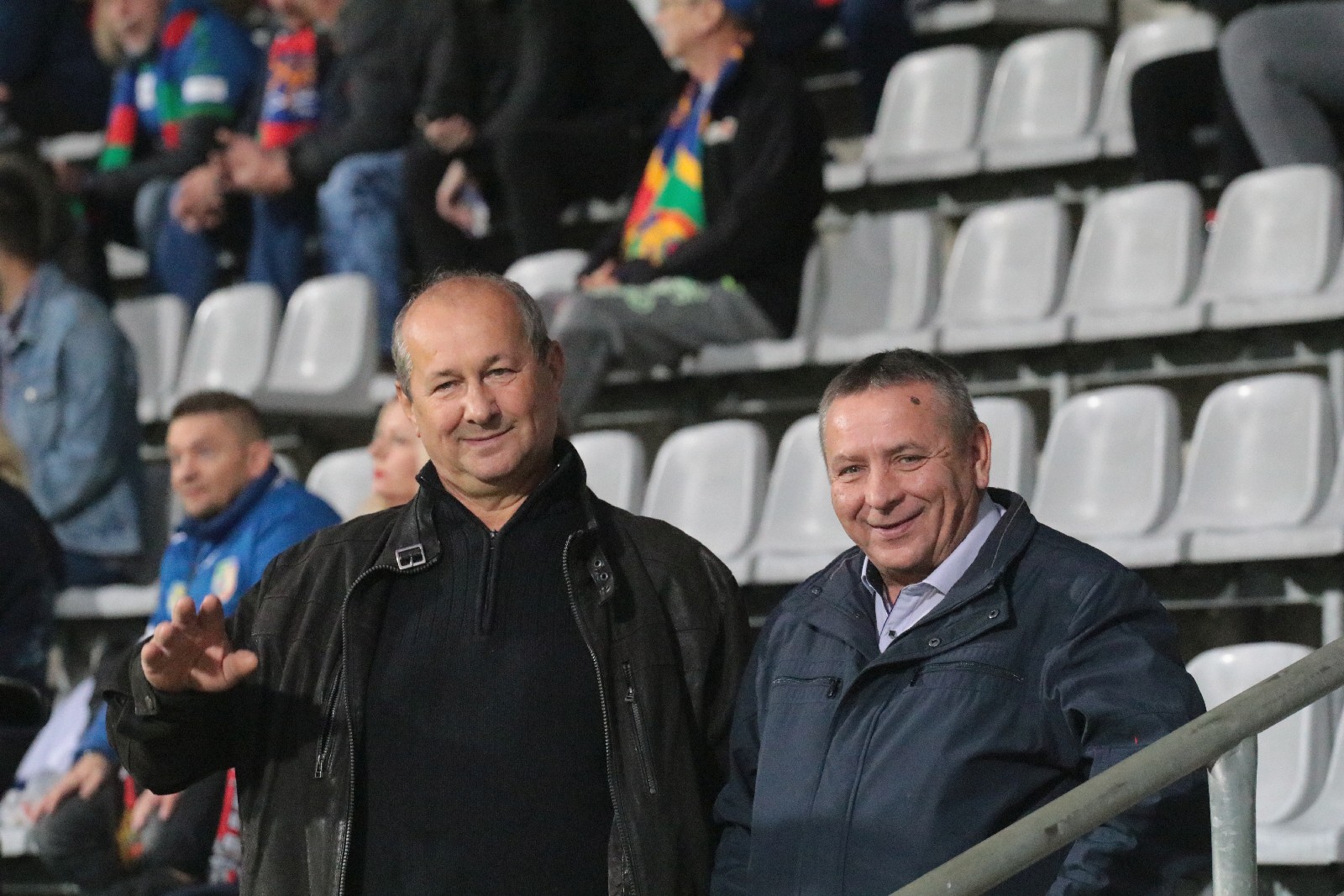 Kibice na stadionie podczas meczu z Odrą Opole
