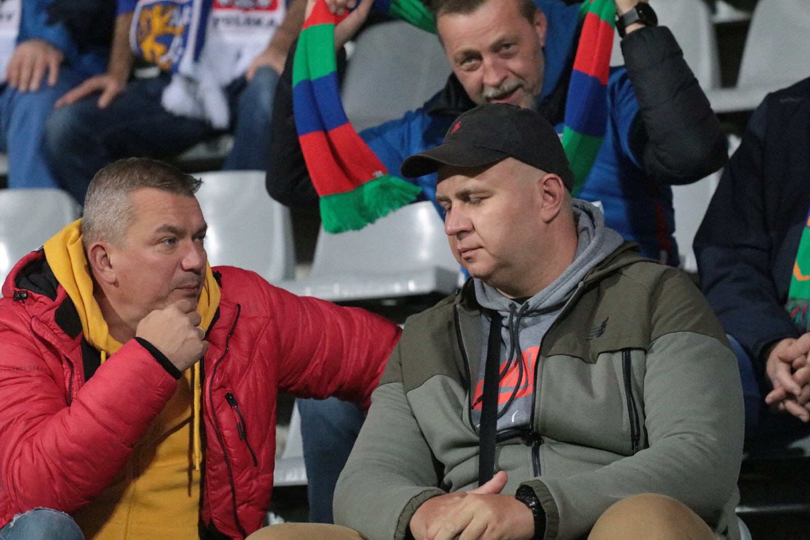 Kibice na stadionie podczas meczu z Odrą Opole