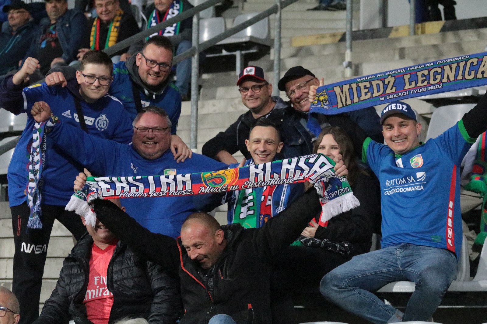 Kibice na stadionie podczas meczu z Odrą Opole