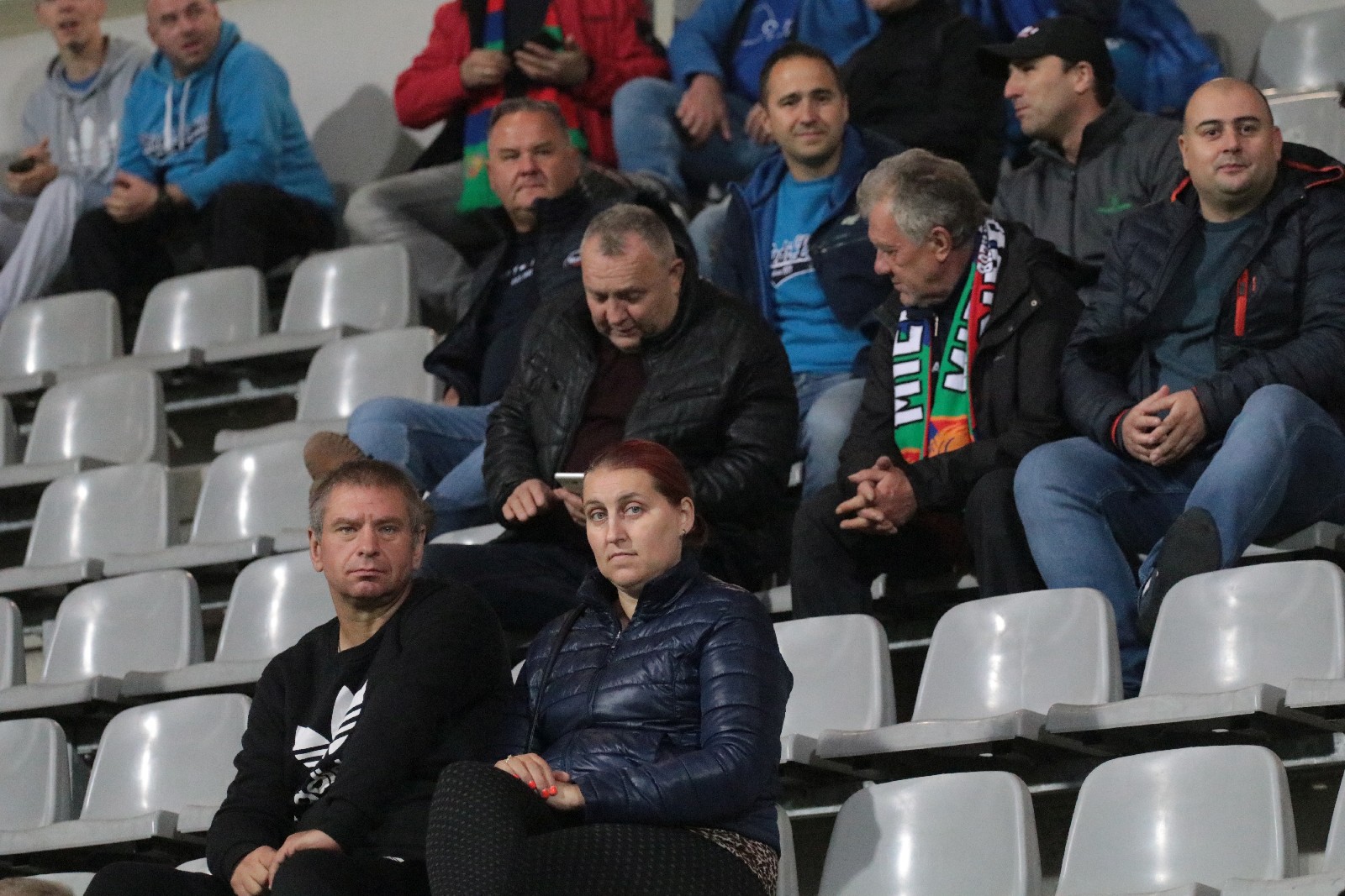 Kibice na stadionie podczas meczu z Odrą Opole