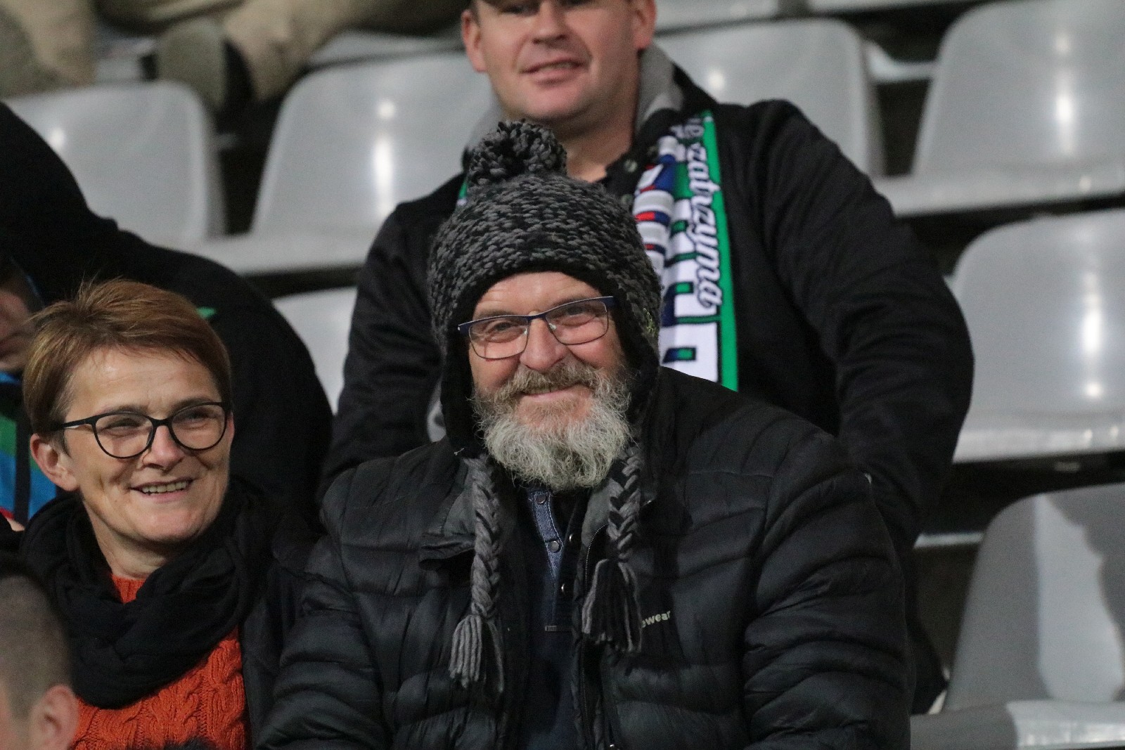 Kibice na stadionie podczas meczu z Odrą Opole