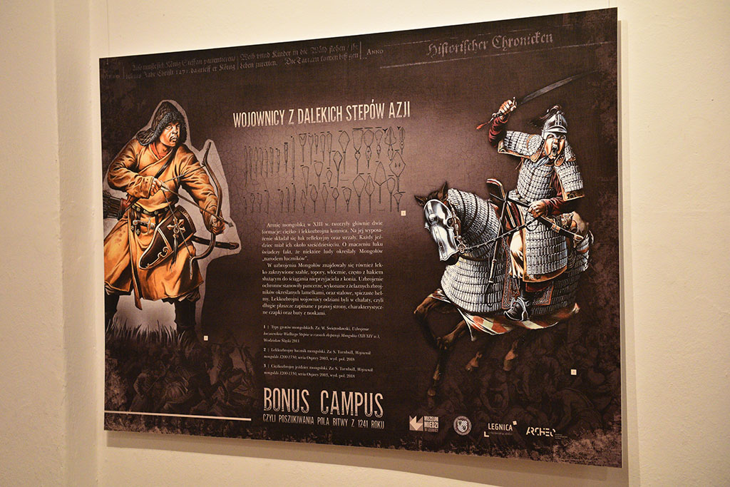 Wystawa artefaktów znalezionych w miejscu bitwy pod Legnicą