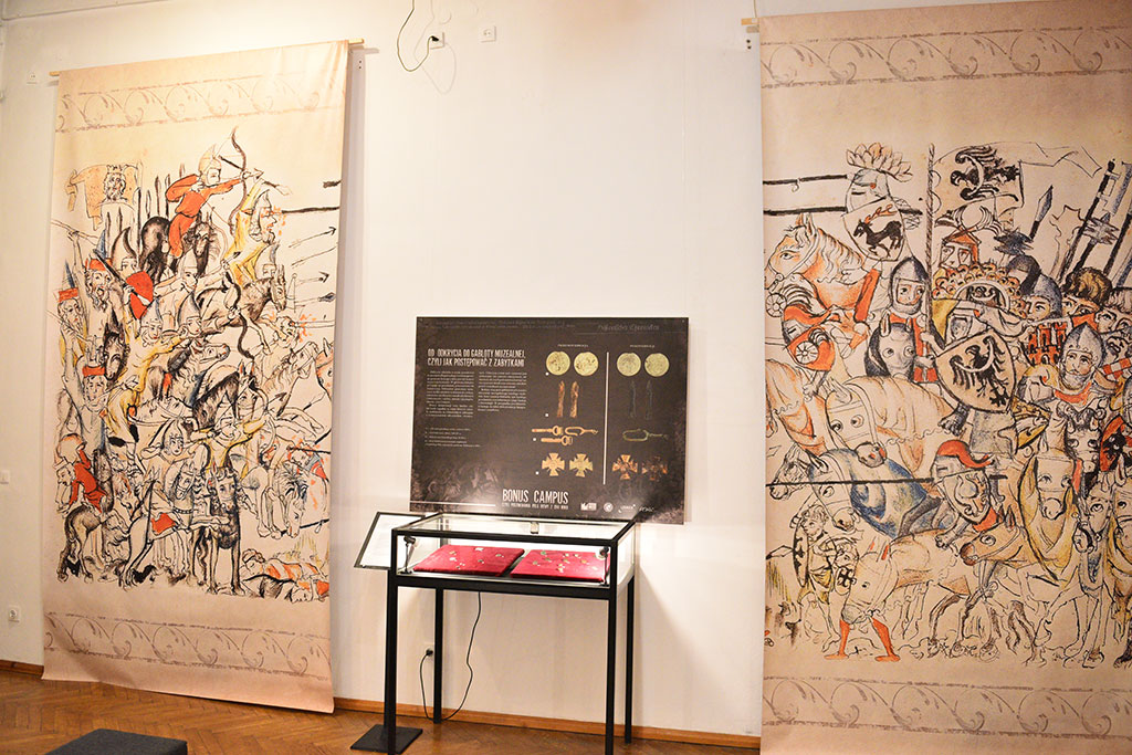 Wystawa artefaktów znalezionych w miejscu bitwy pod Legnicą