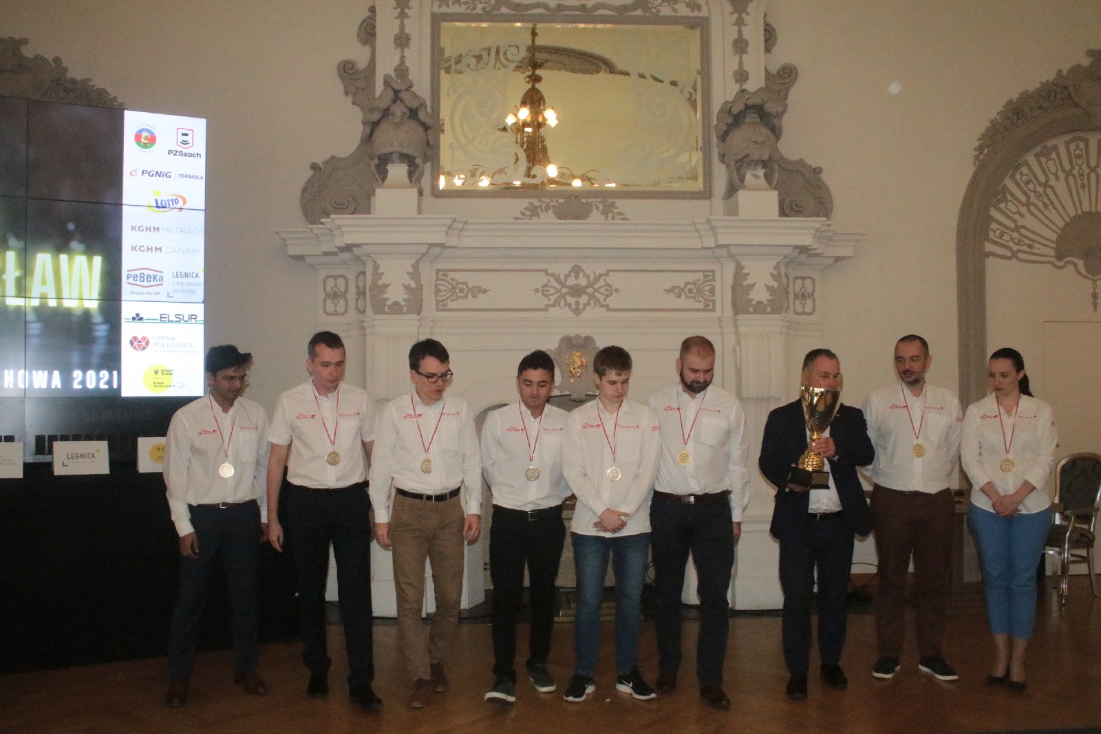 Zakończenie Ekstraligi Szachowej 2021. Wręczenie pucharów