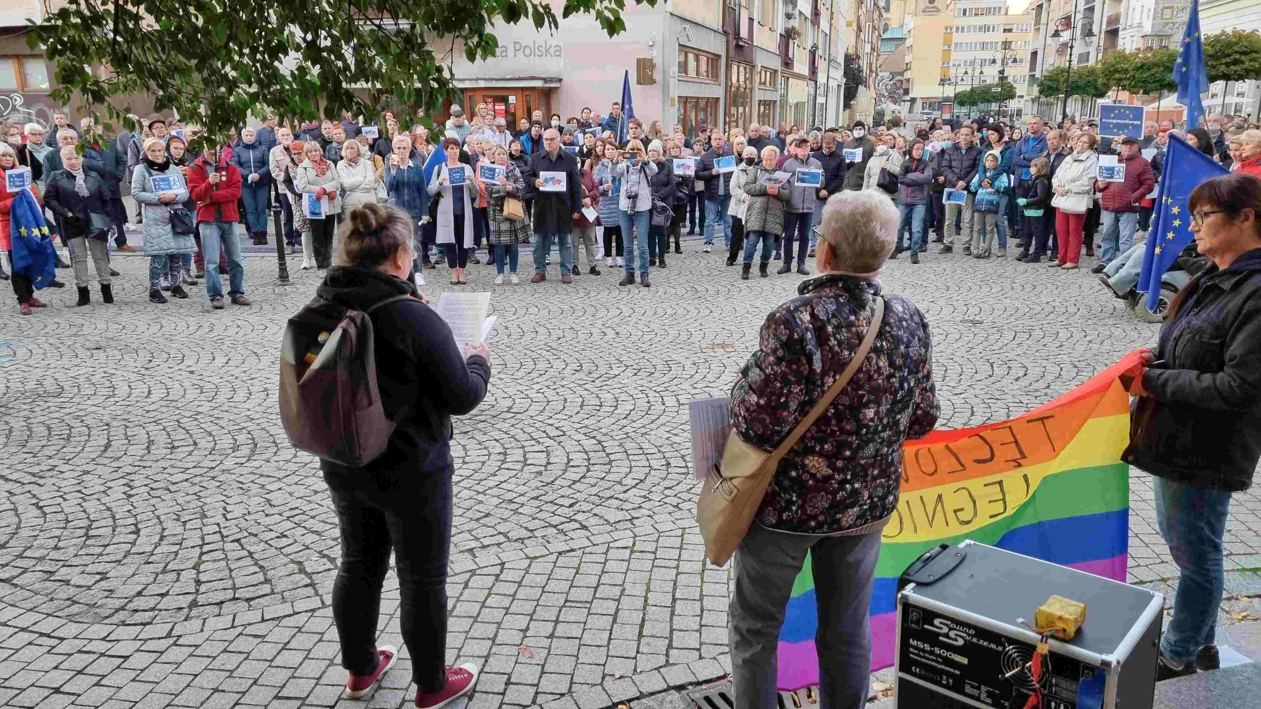 Legniczanie nie chcą polexitu. Protestowali w centrum miasta