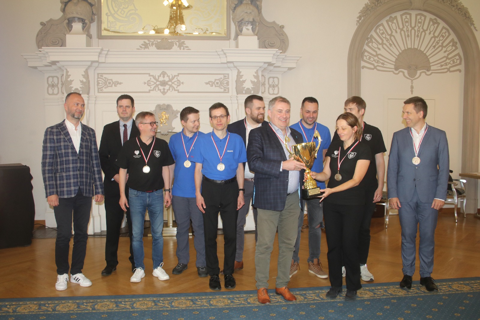Zakończenie Ekstraligi Szachowej 2021. Wręczenie pucharów