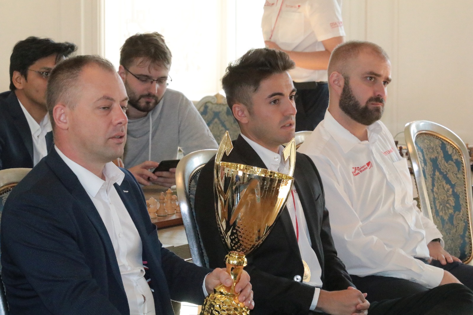 Zakończenie Ekstraligi Szachowej 2021. Wręczenie pucharów