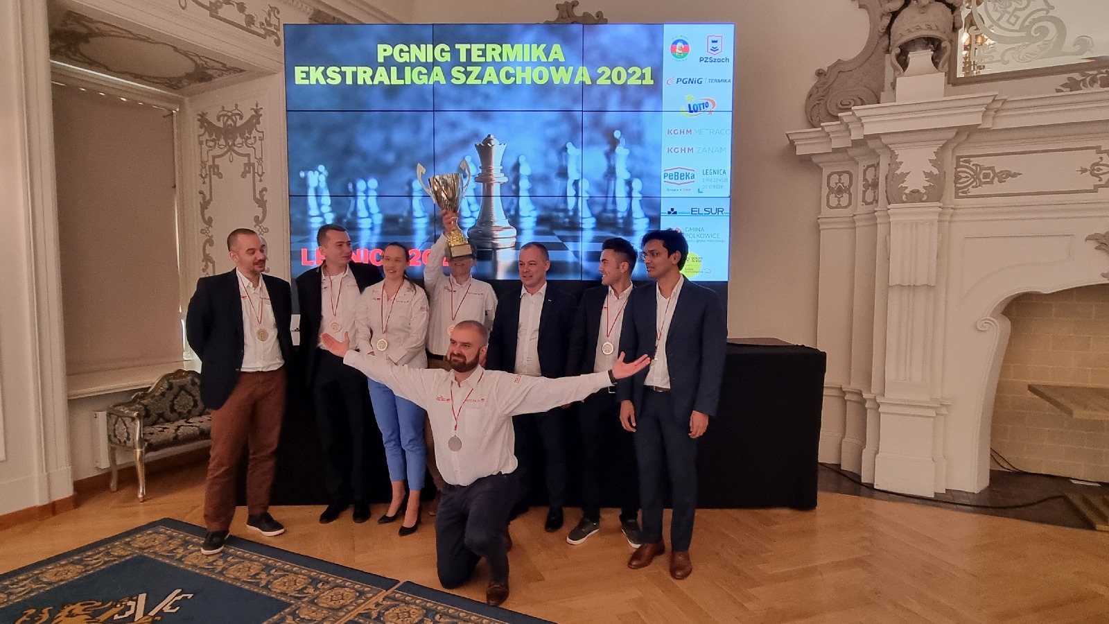 Zakończenie Ekstraligi Szachowej 2021. Wręczenie pucharów