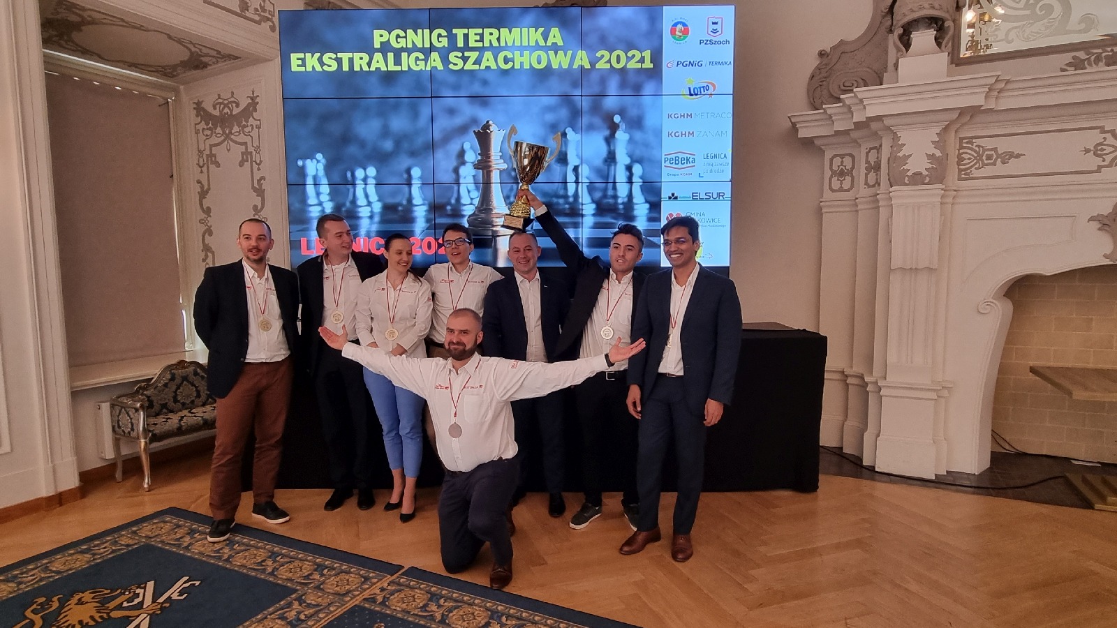 Zakończenie Ekstraligi Szachowej 2021. Wręczenie pucharów