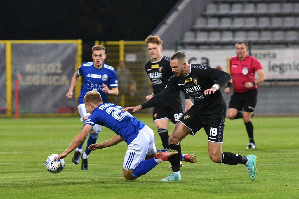 1 liga: Miedź Legnica - Zagłębie Sosnowiec 4:0 (2:0)