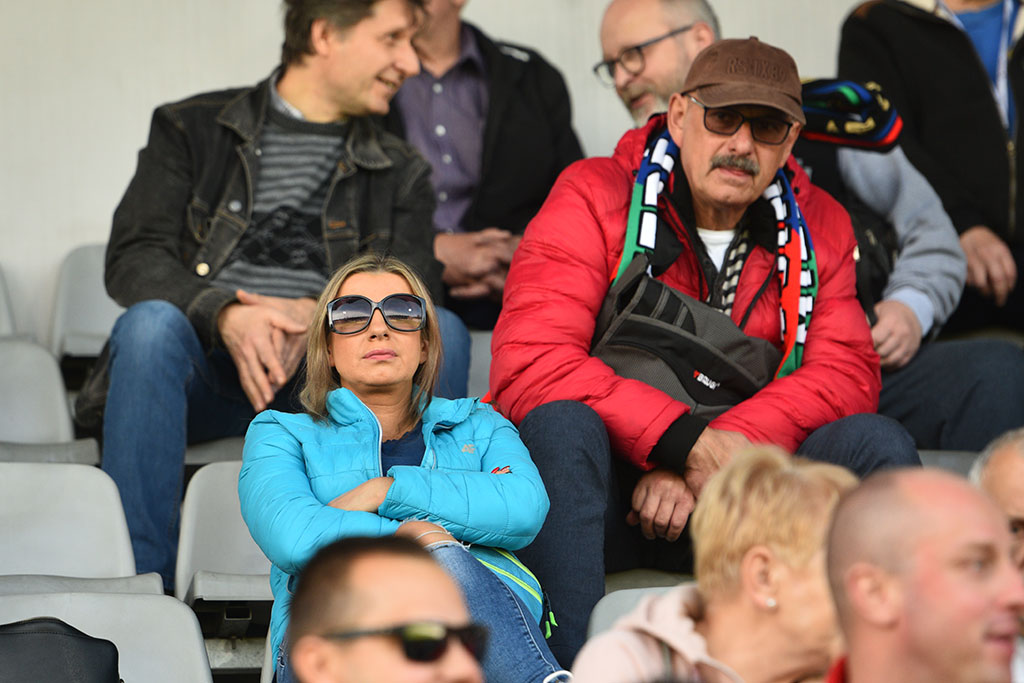 Kibice na meczu Miedź Legnica - Arka Gdynia