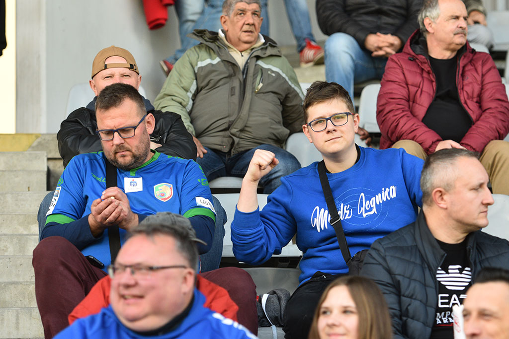Kibice na meczu Miedź Legnica - Arka Gdynia