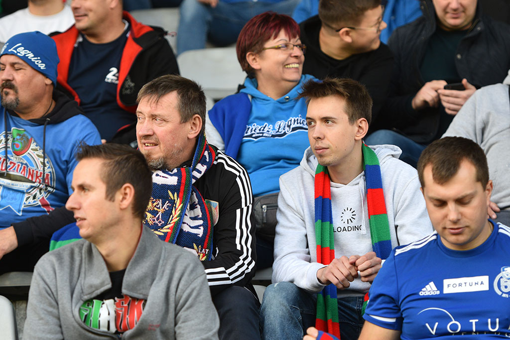 Kibice na meczu Miedź Legnica - Arka Gdynia