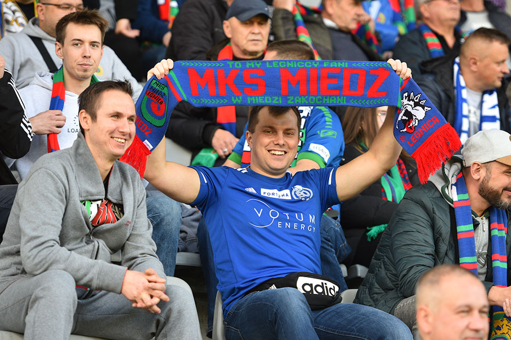 Kibice na meczu Miedź Legnica - Arka Gdynia
