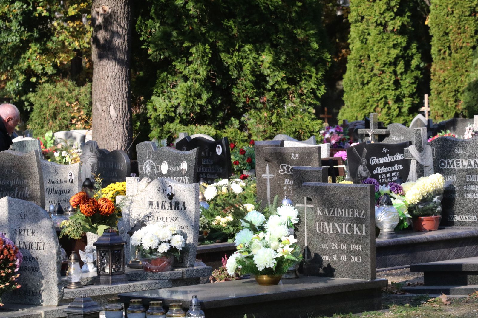Legnicki cmentarz w dniu Wszystkich Świętych
