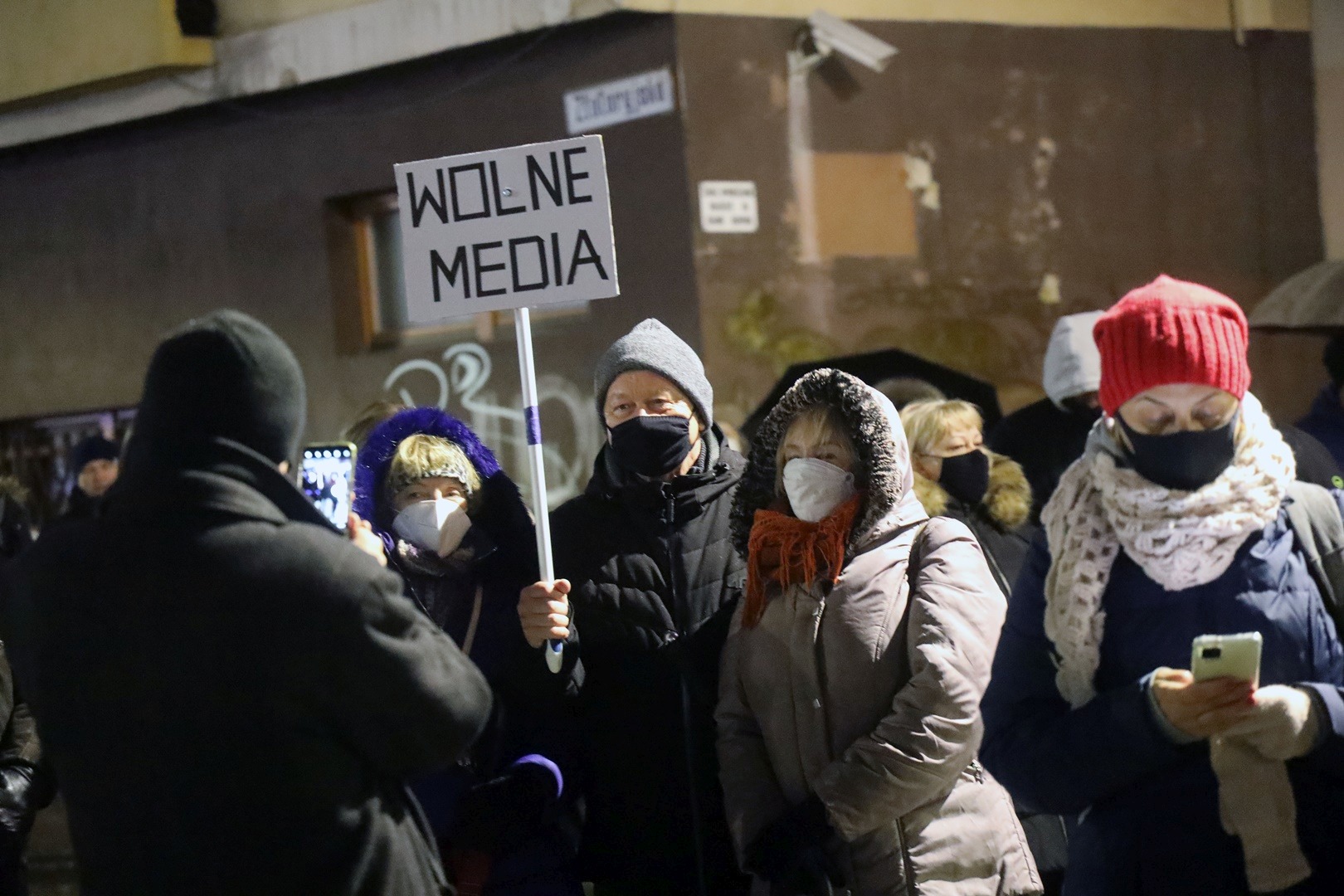 Legnicki protest w obronie wolnych mediów