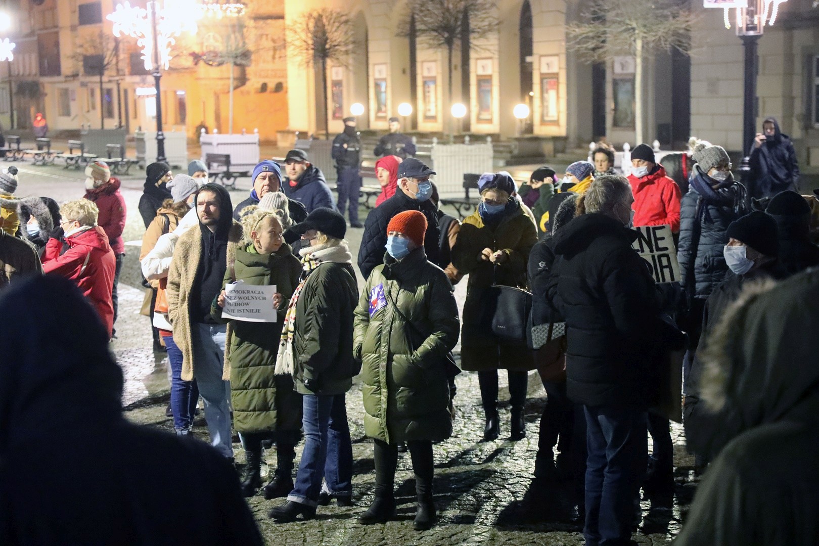 Legnicki protest w obronie wolnych mediów