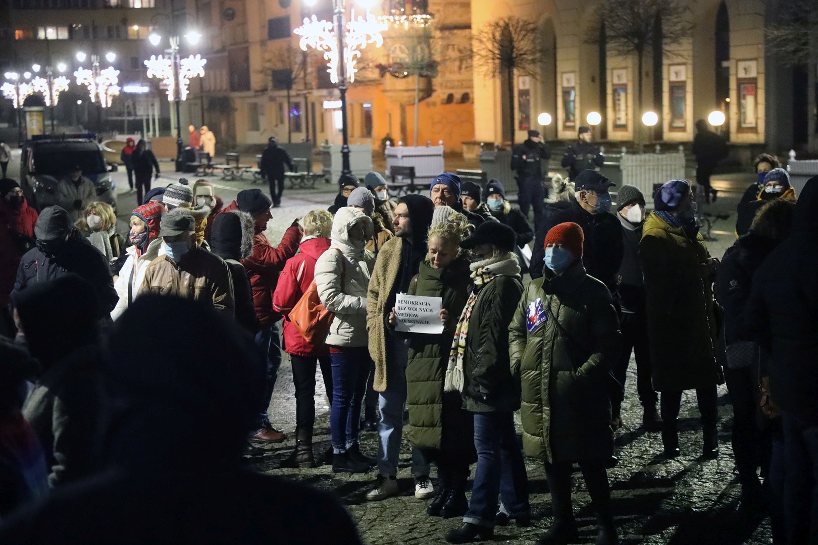 Legnicki protest w obronie wolnych mediów