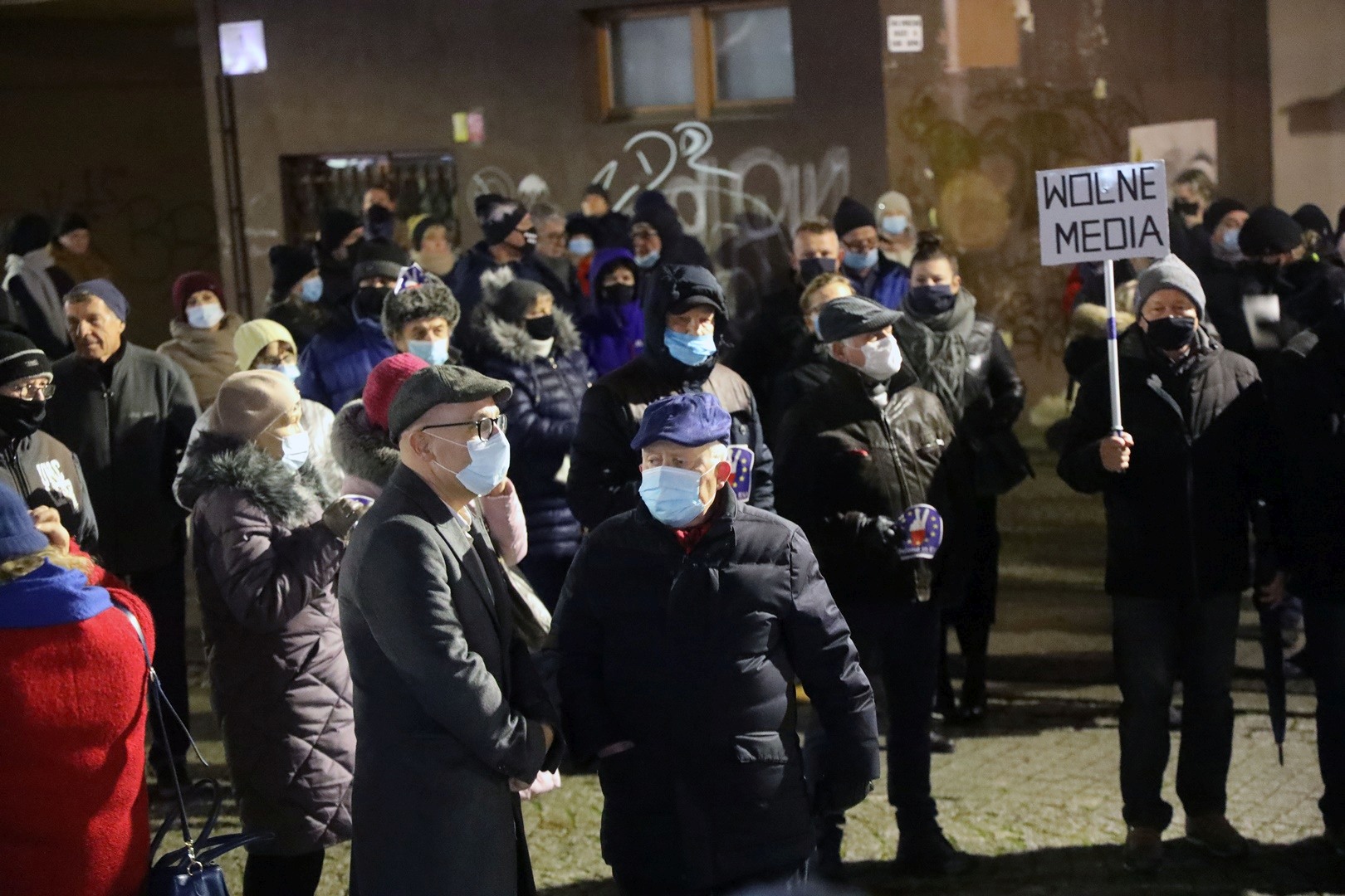 Legnicki protest w obronie wolnych mediów