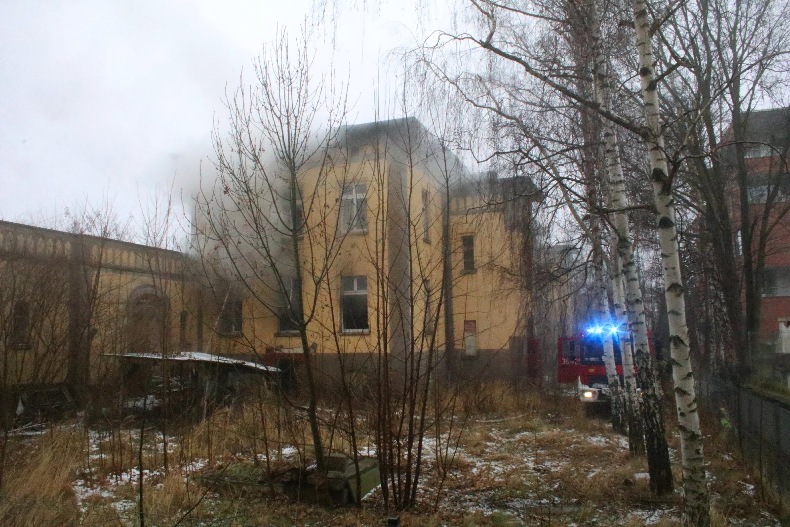 Pożar pustostanu przy ulicy Lindego                        
