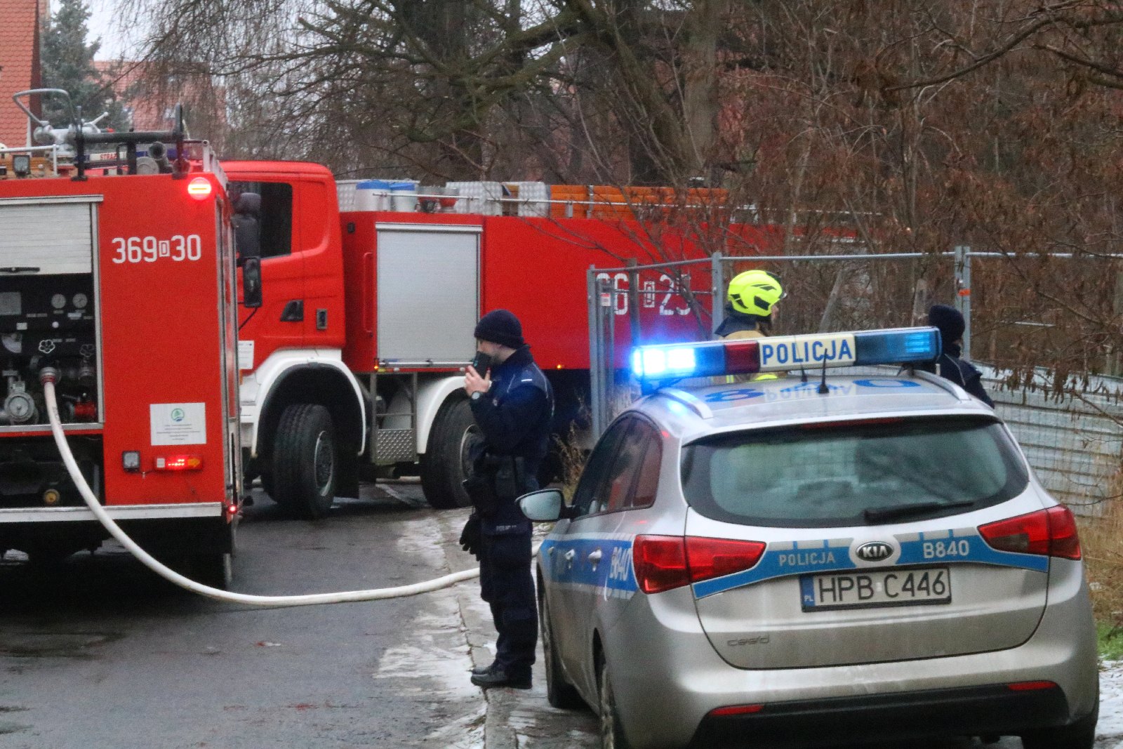 Pożar pustostanu przy ulicy Lindego                        
