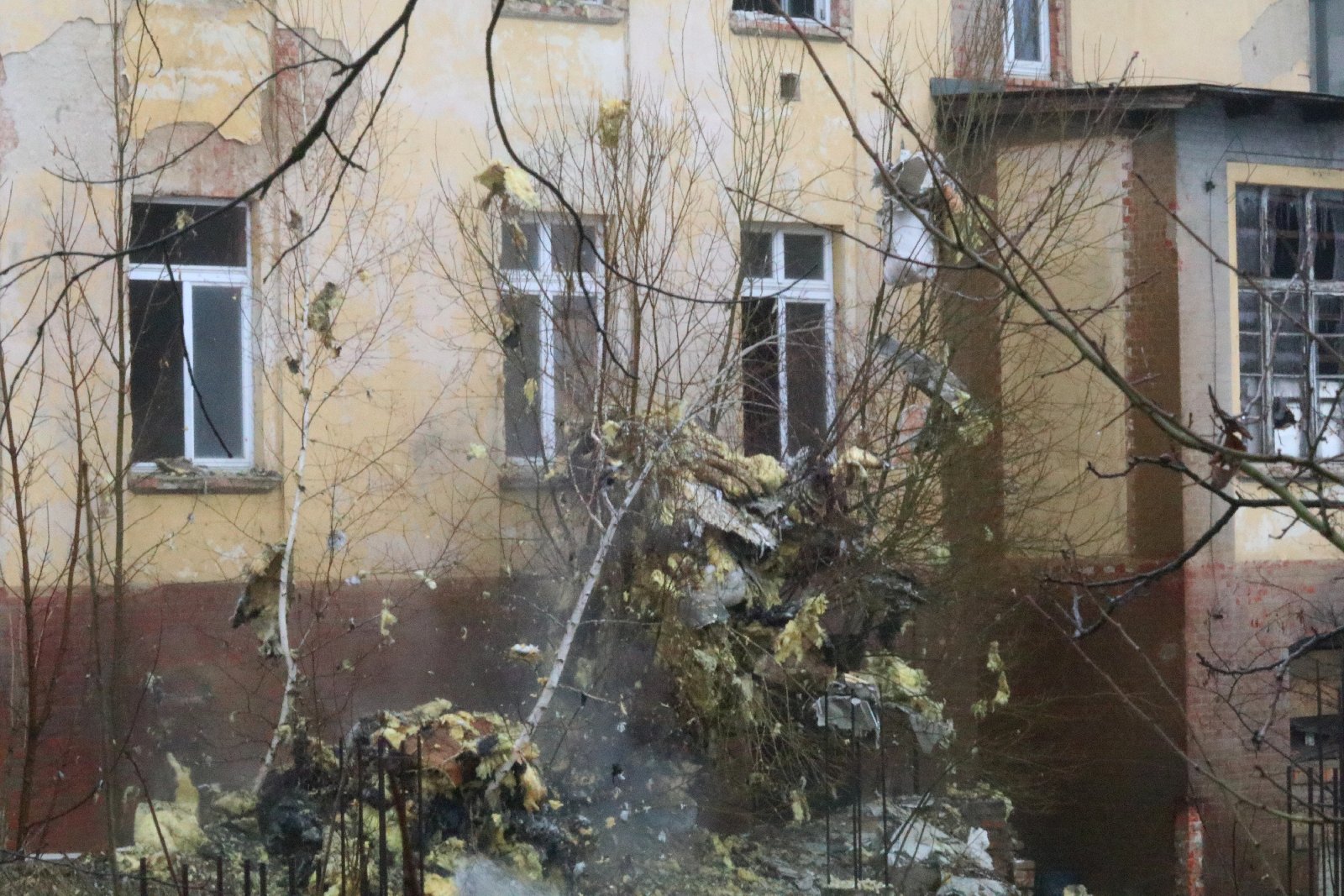 Pożar pustostanu przy ulicy Lindego                        
