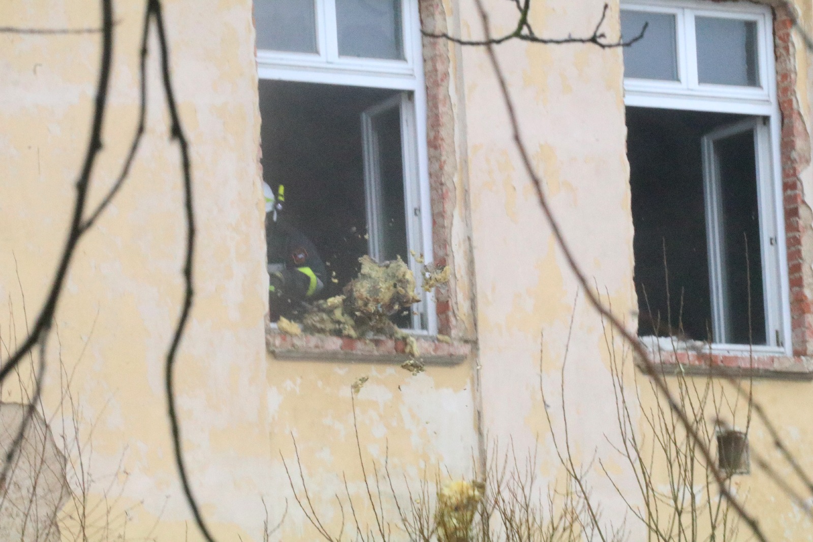 Pożar pustostanu przy ulicy Lindego                        
