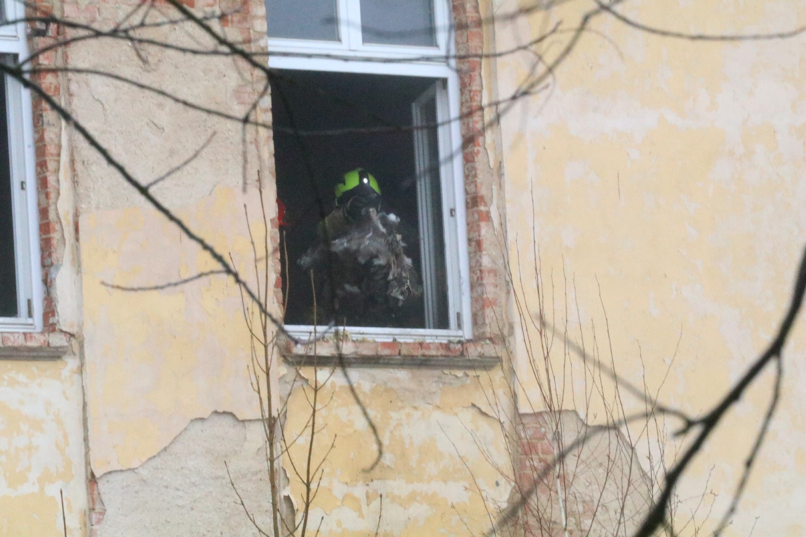 Pożar pustostanu przy ulicy Lindego                        
