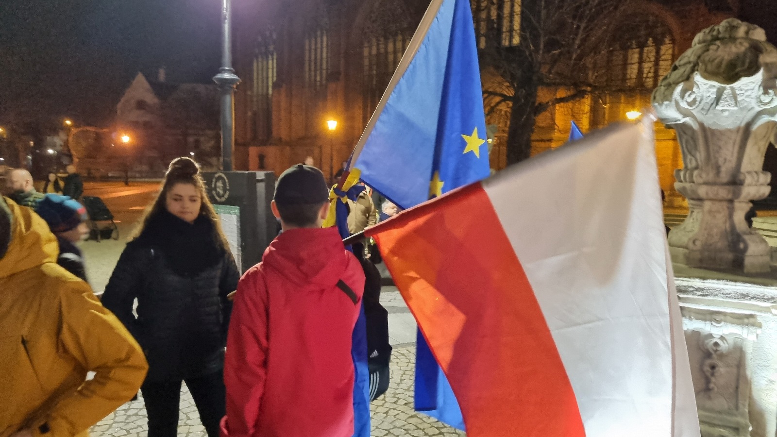 Wiec poparcia dla Ukrainy, która stanęła w obliczu wojny