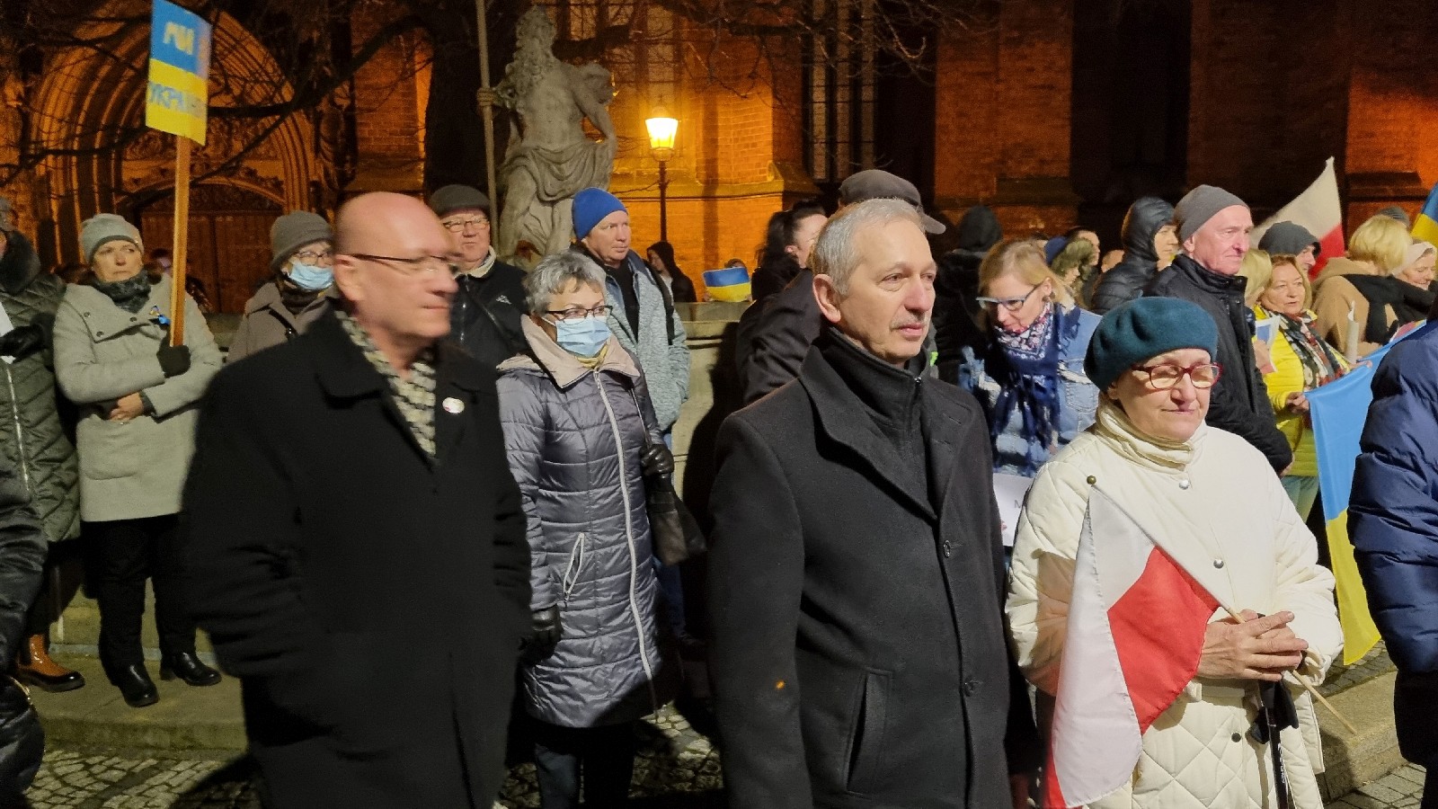 Wiec poparcia dla Ukrainy, która stanęła w obliczu wojny