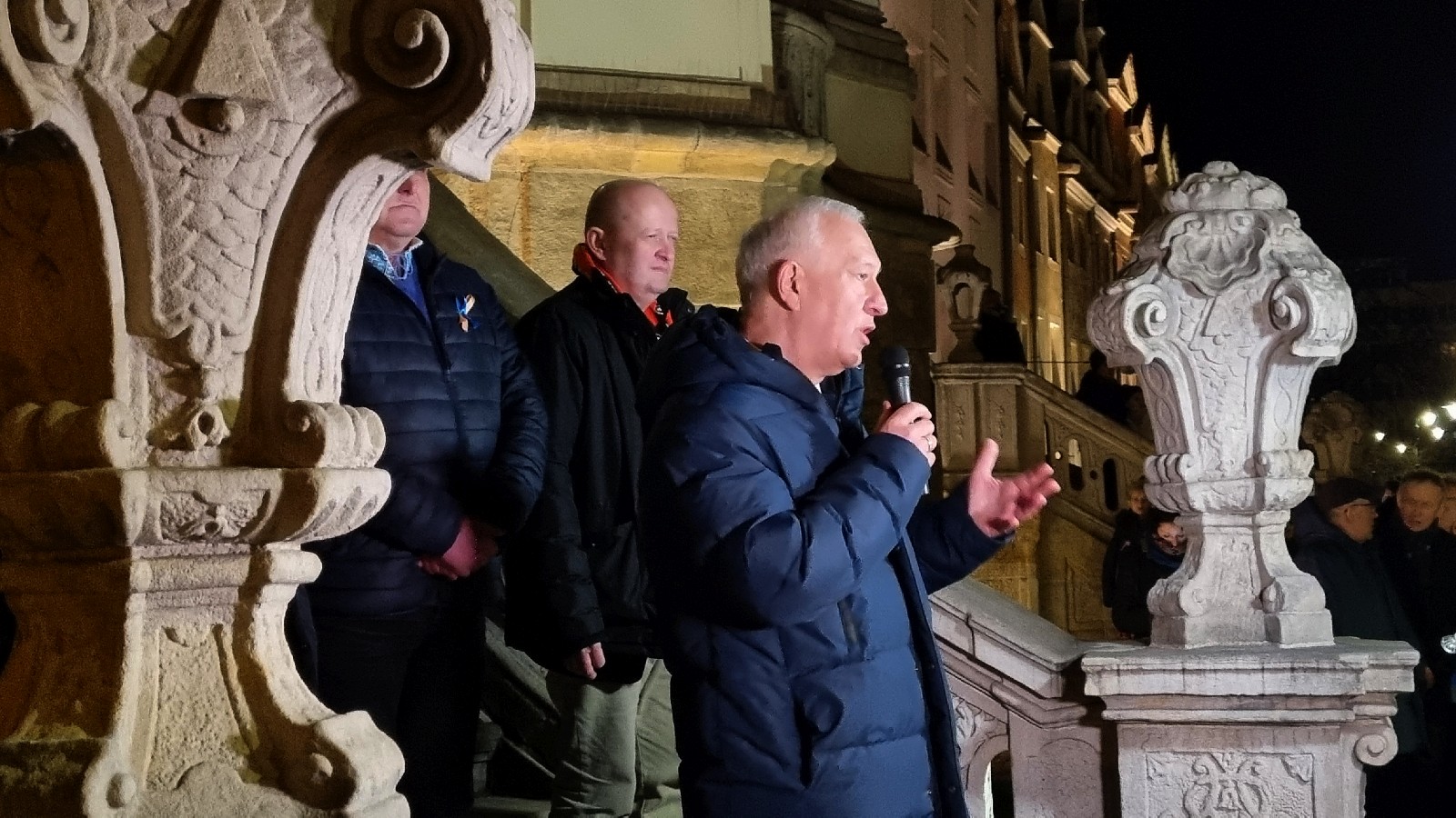 Wiec poparcia dla Ukrainy, która stanęła w obliczu wojny