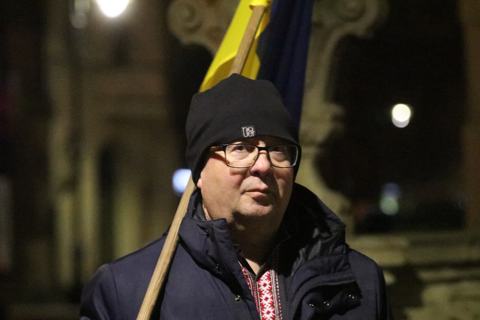 Wiec poparcia dla Ukrainy, która stanęła w obliczu wojny