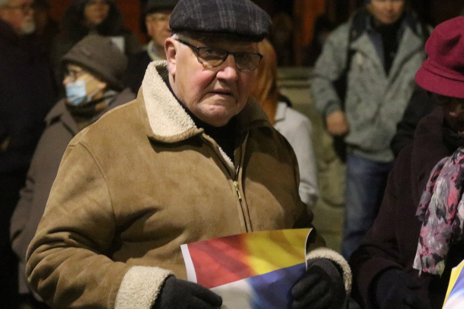 Wiec poparcia dla Ukrainy, która stanęła w obliczu wojny