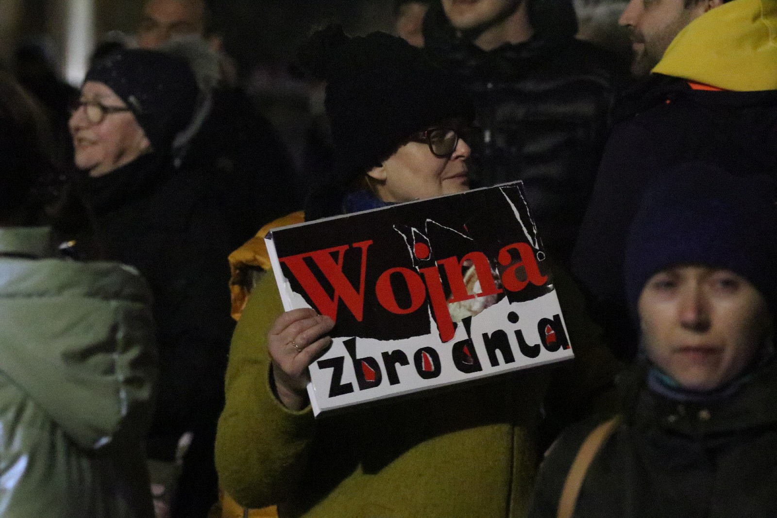 Wiec poparcia dla Ukrainy, która stanęła w obliczu wojny