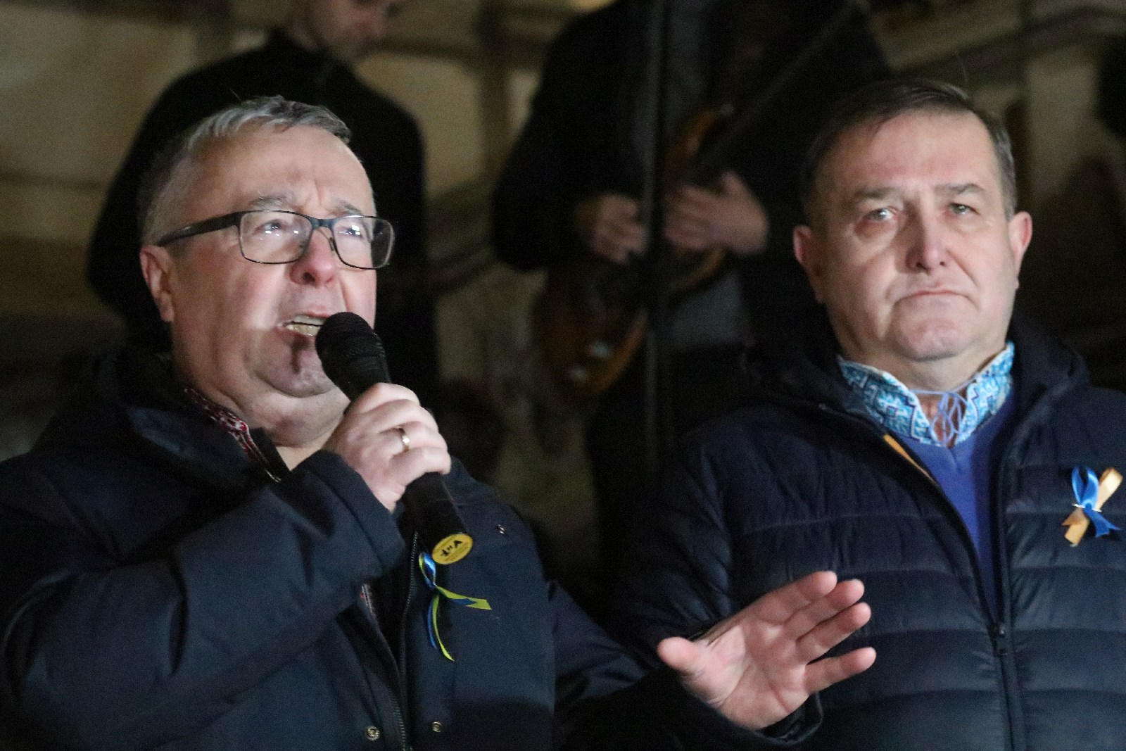 Wiec poparcia dla Ukrainy, która stanęła w obliczu wojny