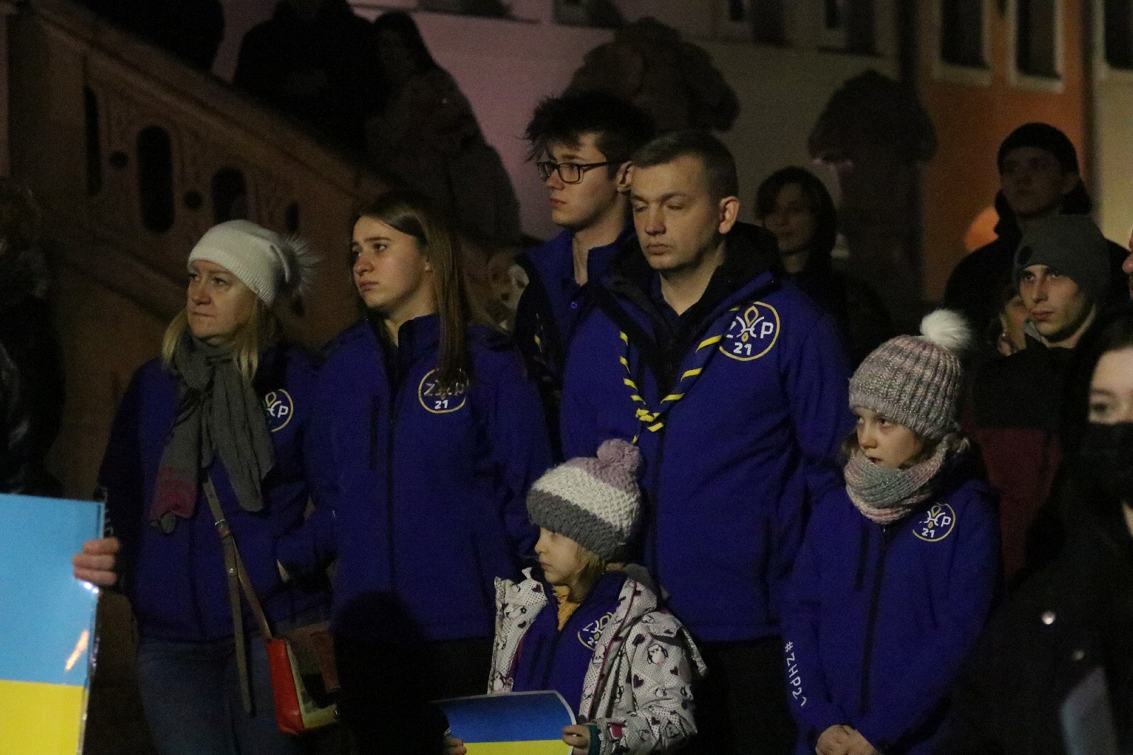 Wiec poparcia dla Ukrainy, która stanęła w obliczu wojny