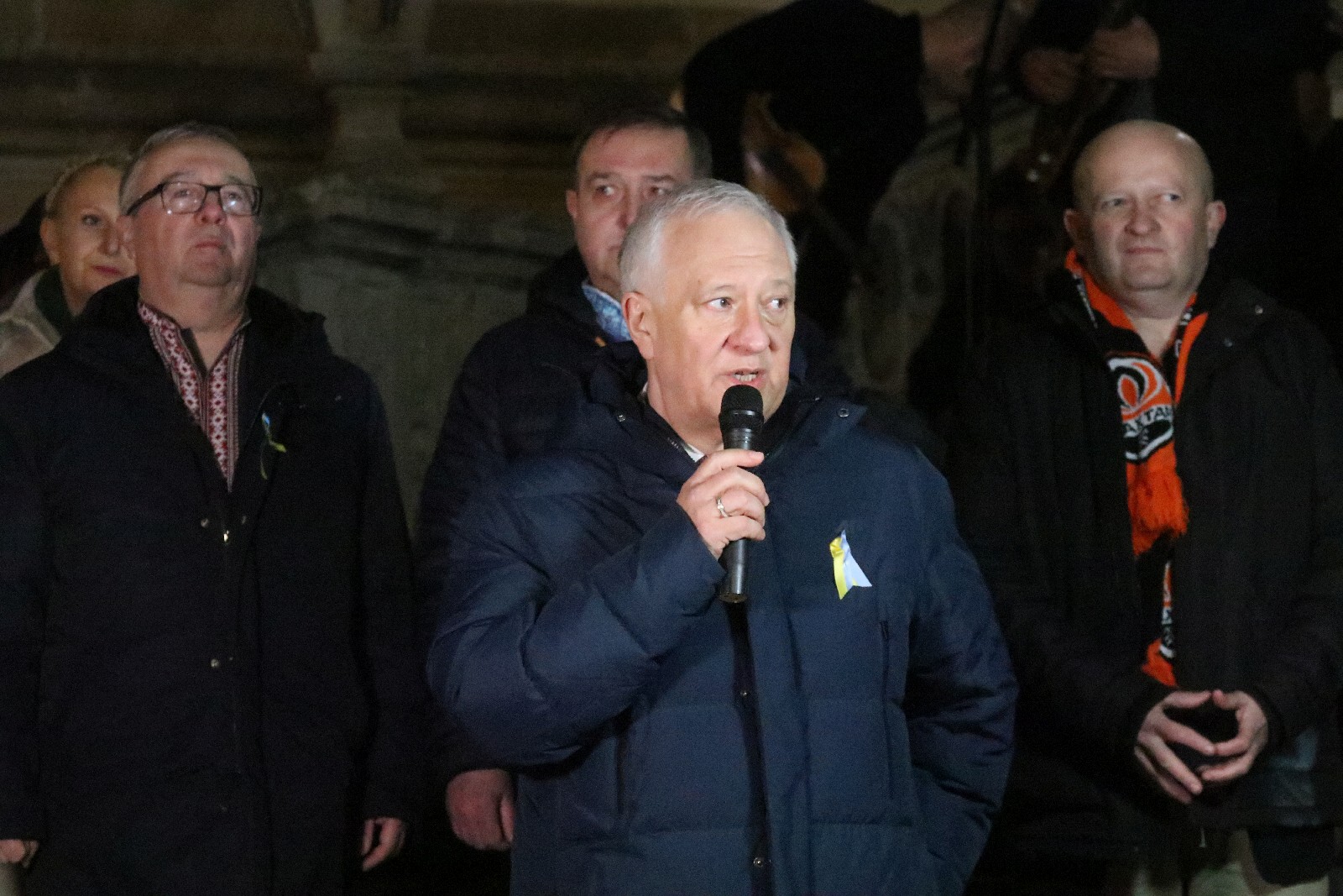 Wiec poparcia dla Ukrainy, która stanęła w obliczu wojny