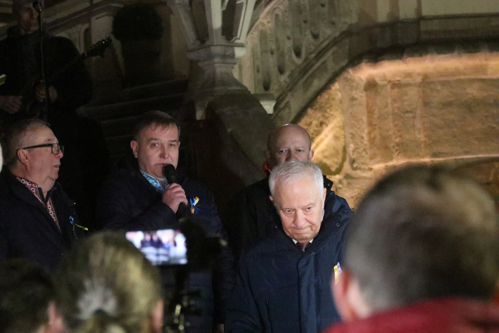 Wiec poparcia dla Ukrainy, która stanęła w obliczu wojny