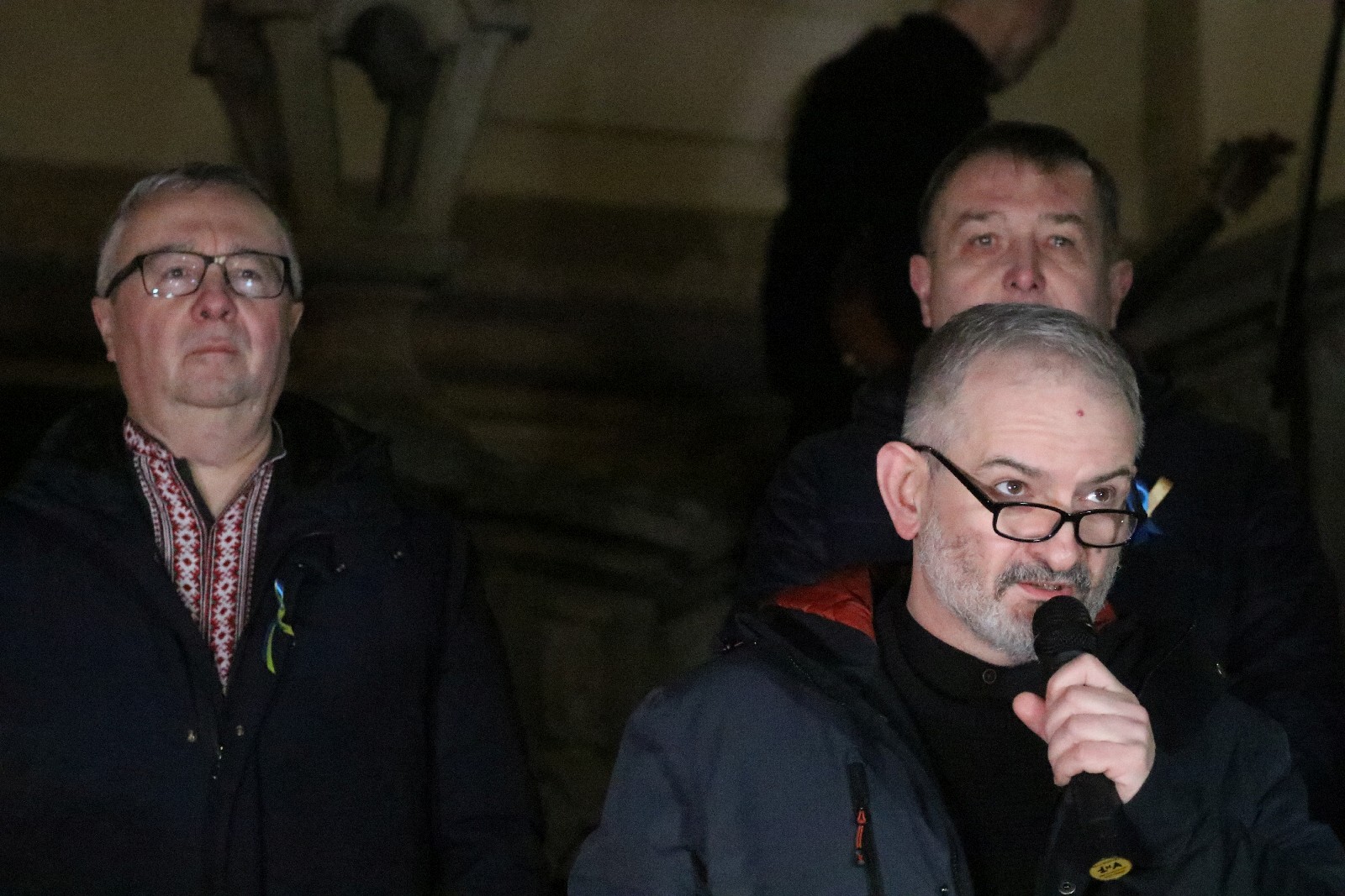 Wiec poparcia dla Ukrainy, która stanęła w obliczu wojny
