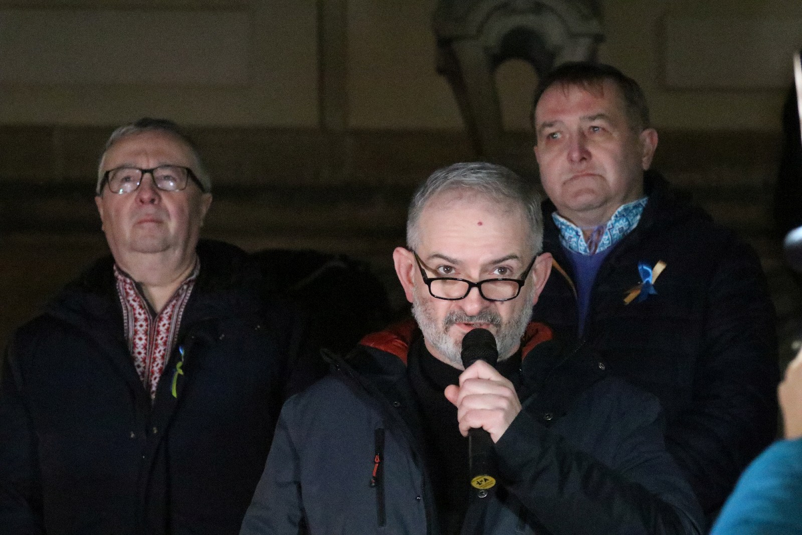 Wiec poparcia dla Ukrainy, która stanęła w obliczu wojny