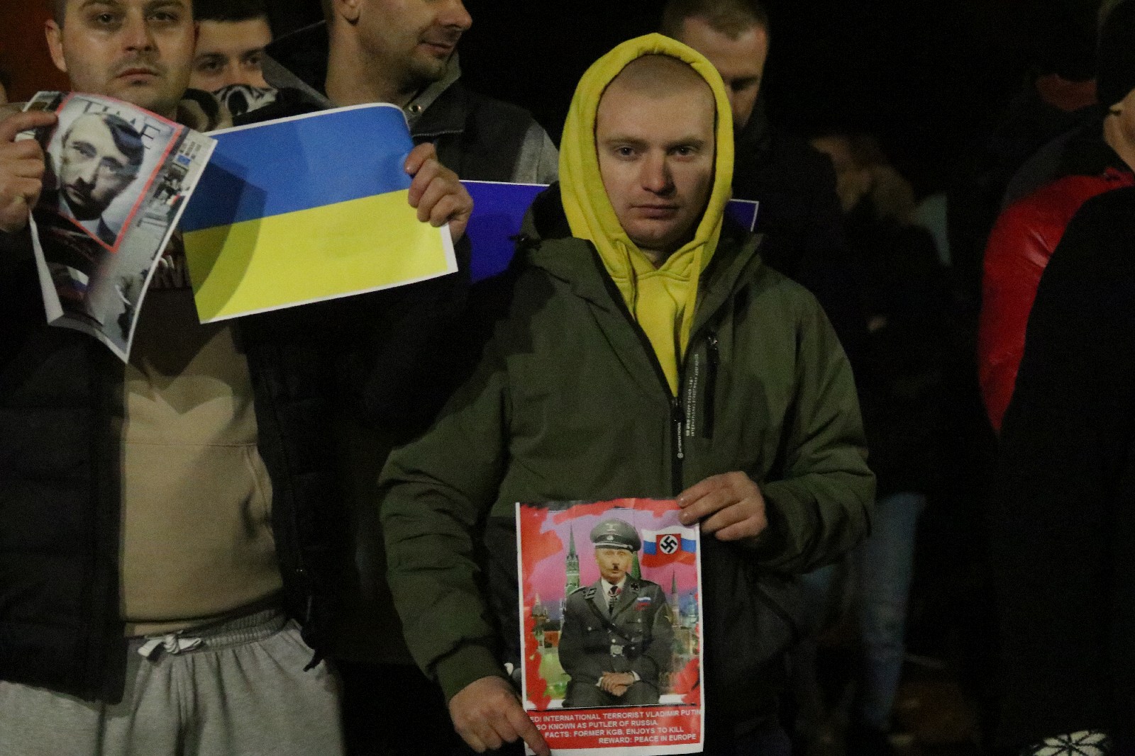 Wiec poparcia dla Ukrainy, która stanęła w obliczu wojny