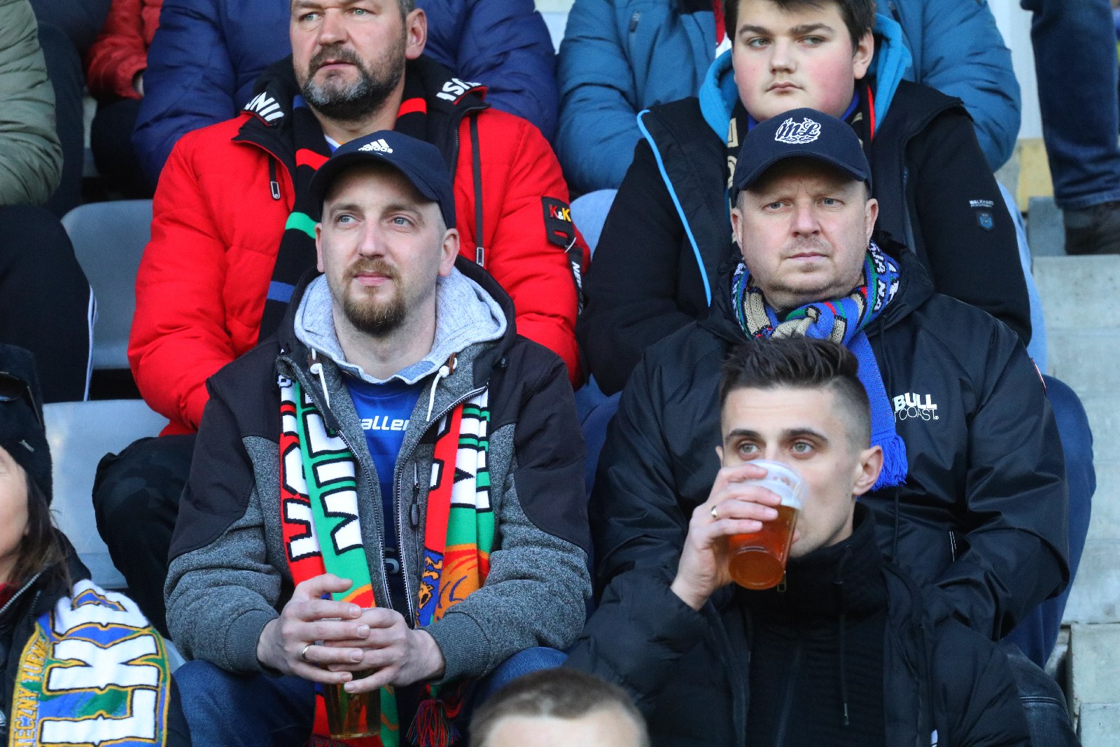 Kibice na stadionie Miedzi podczas meczu ze Stomilem Olsztyn